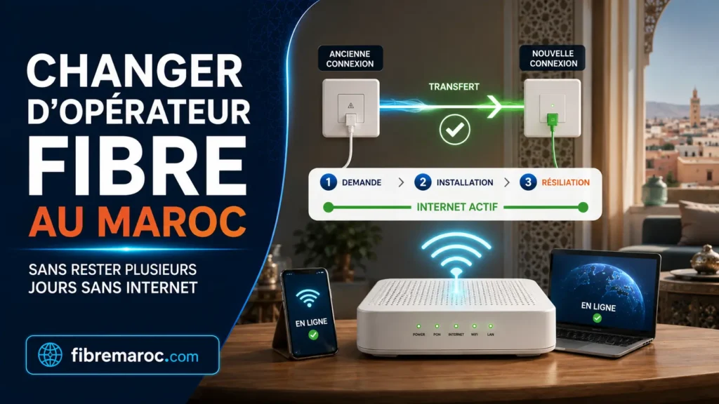 Changer d’opérateur Fibre au Maroc sans rester plusieurs jours sans Internet