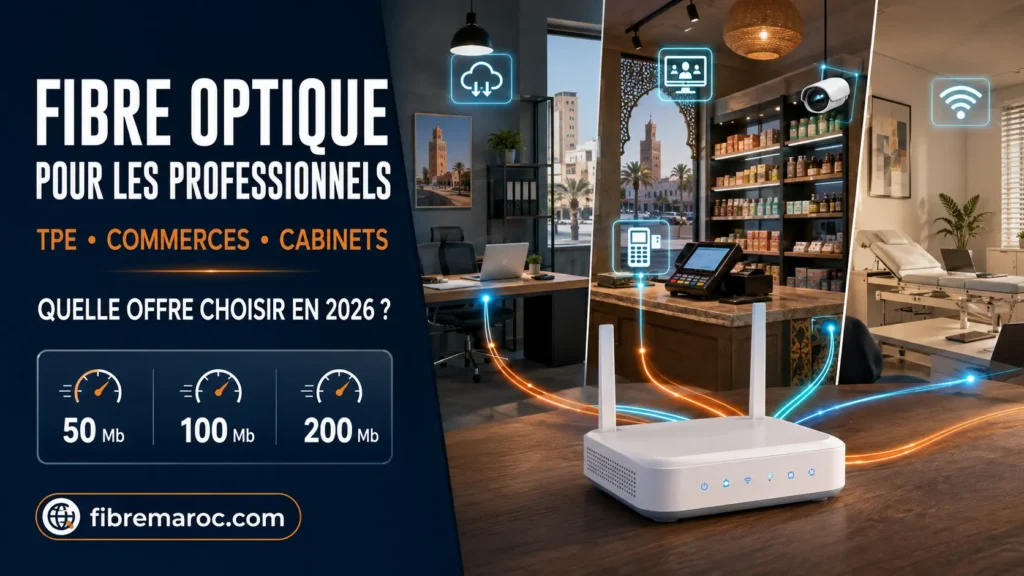 Fibre Optique pour TPE, commerces et cabinets au Maroc : quelle offre choisir en 2026 ?
