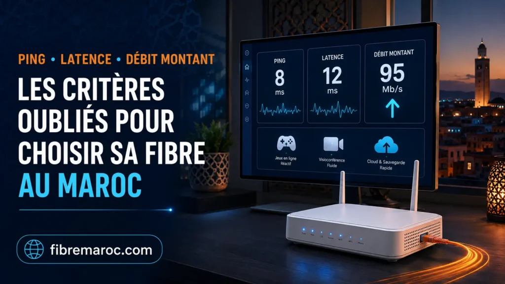 Ping, latence et débit montant : critères pour choisir sa Fibre au Maroc