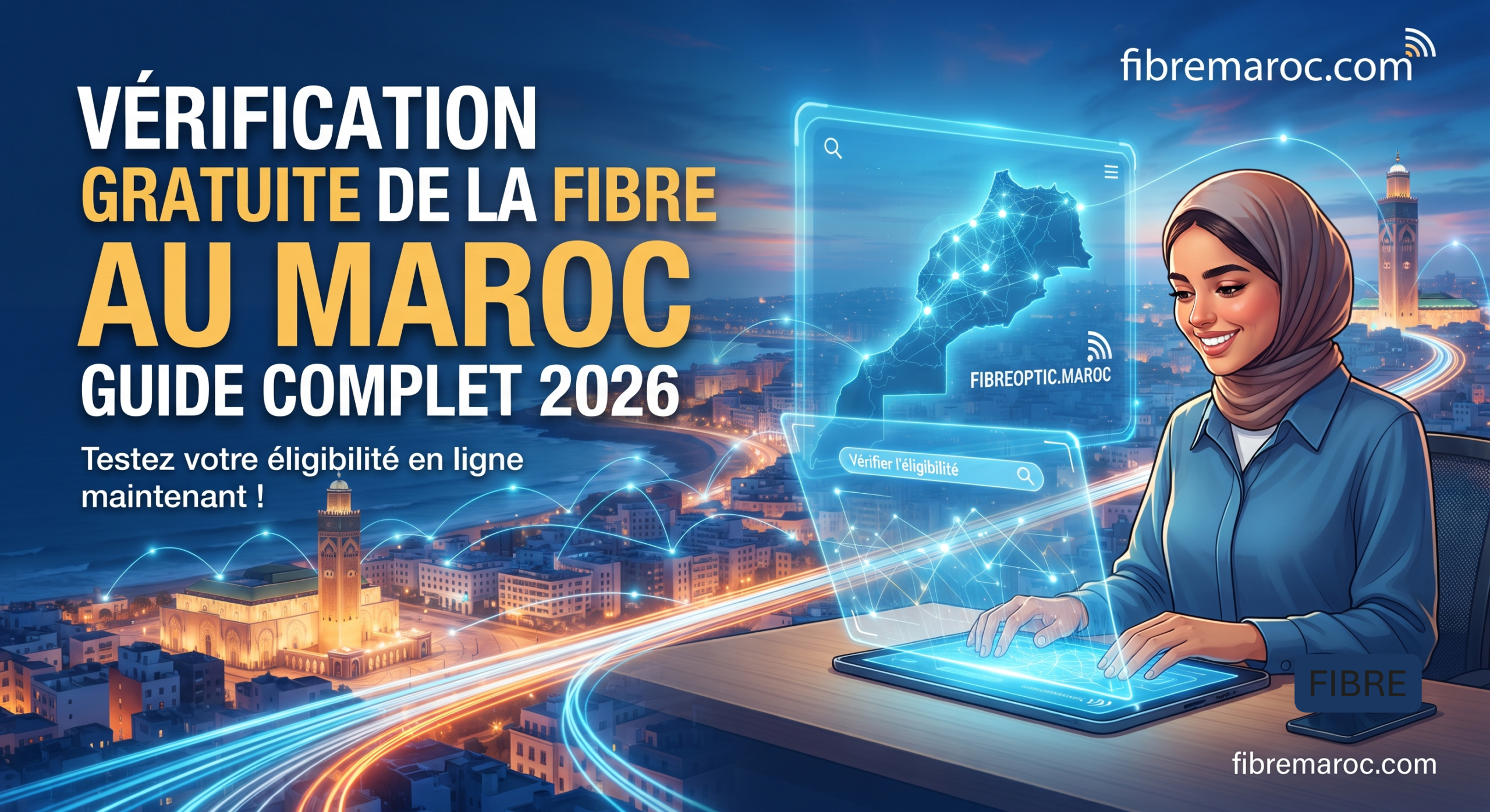 Test d'éligibilité et vérification gratuite de la fibre optique au Maroc en 2026